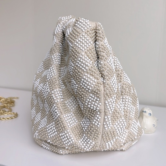 Loeffler Randall Pleated Beaded Clutch - Picture 12 of 16